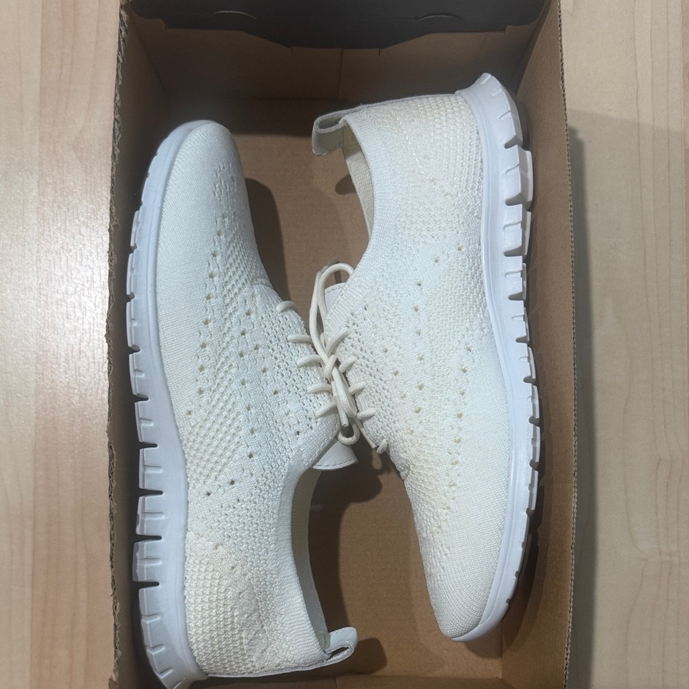 Cole Haan Knit Lace-Up Sneakers - Off-White